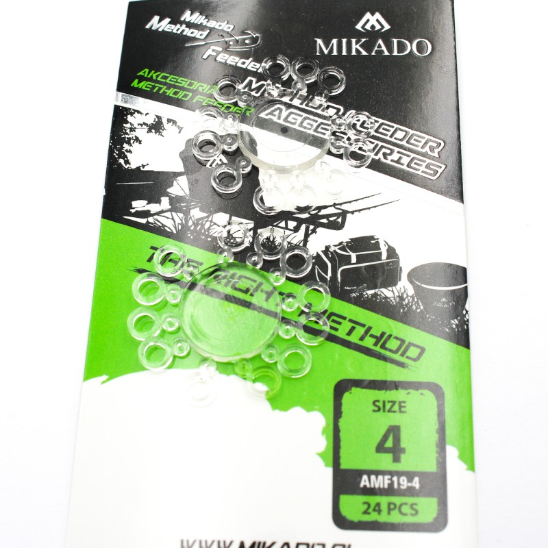 Gumki do Metody Mikado 4 mm (24 szt.) – silikonowe gumki do pelletu na krążku Method Feeder