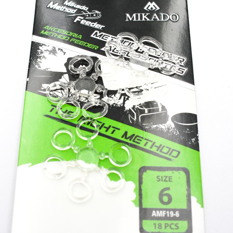 Gumki do Metody Mikado 6 mm (18 szt.) – gumki do pelletu na krążku Method Feeder