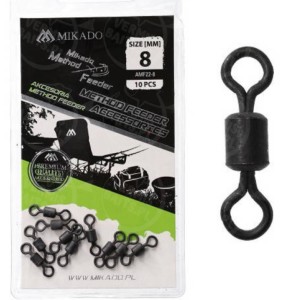 Krętlik Mikado Method Feeder Swivel nr 8 (10 szt.) – wytrzymały krętlik do feeder i method feeder