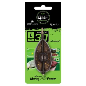 Podajnik Mikado Method Feeder Aperio Q.M.F. L 30 g – szybki system Q.M.F., lekki i precyzyjny koszyk feederowy