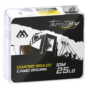 Plecionka przyponowa w otulinie Mikado Coated Braid 25lbs 10m brązowa camouflage