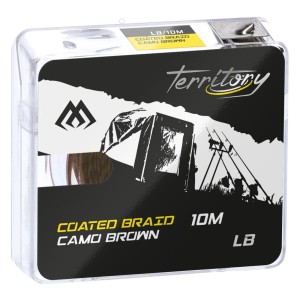 Plecionka przyponowa w otulinie Mikado Coated Braid 35lbs 10m brązowa camouflage