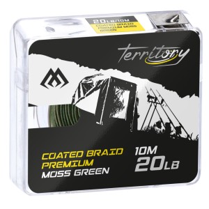 Plecionka w otulinie Mikado Coated Braid Premium 20lbs 10m ciemnozielona