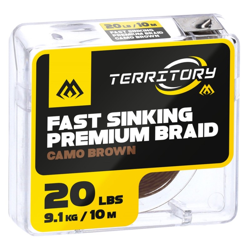 Plecionka przyponowa Mikado Fast Sinking Premium 20lbs 10m brązowa camouflage