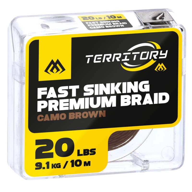 Plecionka przyponowa Mikado Fast Sinking Premium 30lbs 10m brązowa camouflage