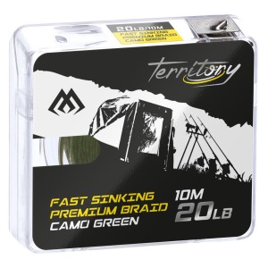Plecionka przyponowa Mikado Fast Sinking Premium 30lbs 10m zielona camouflage
