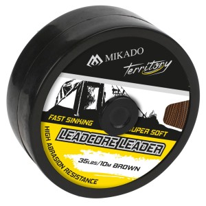 Mikado Leadcore Leader 45lbs 10m brązowy – linka przyponowa z ołowianym rdzeniem