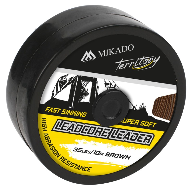 Mikado Leadcore Leader 45lbs 10m brązowy – linka przyponowa z ołowianym rdzeniem