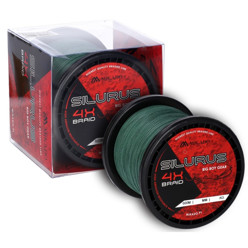 Plecionka Sumowa Silurus 4X Braid 0,40mm 600m – odporna i mocna plecionka na sumy