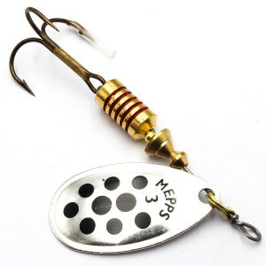 Mepps Aglia srebrna czarne kropki nr 3 – błystka obrotowa 6,5 g na szczupaka i klenia