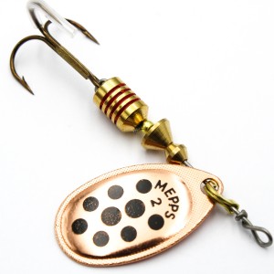 Mepps Aglia Deco miedź/czarne kropki nr 2 – błystka obrotowa 4,5 g na okonia i klenia