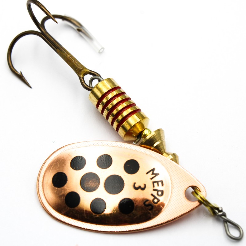 Mepps Aglia Deco miedź/czarne kropki nr 3 – błystka obrotowa 6,5 g na szczupaka i okonia
