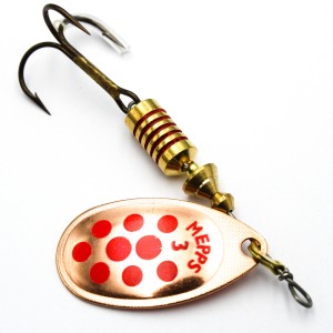 Mepps Aglia Deco miedź/czerwone kropki nr 3 – błystka obrotowa 6,5 g na szczupaka i okonia