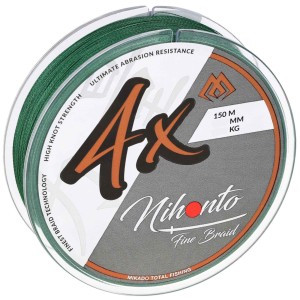 Mikado Nihonto Fine Braid 0,12mm 150m Zielona – cienka i mocna plecionka do spinningu