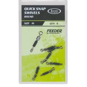 Łącznik Lorpio Quick Snap Swivel Round Nr 16 (6 szt.) – szybka wymiana przyponu