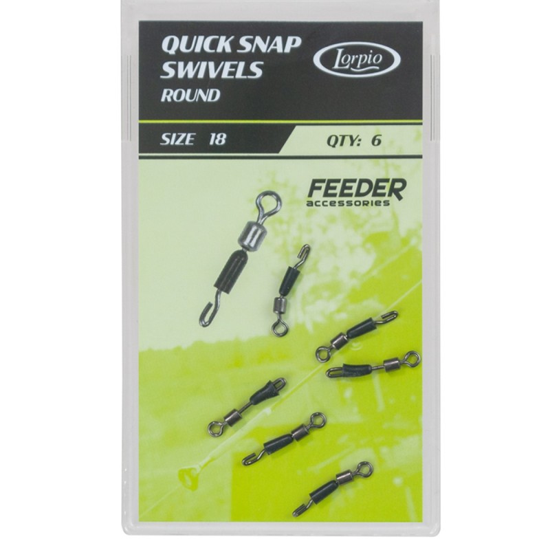 Łącznik Lorpio Quick Snap Swivel Round Nr 18 (6 szt.) – szybka wymiana przyponu i przynęty
