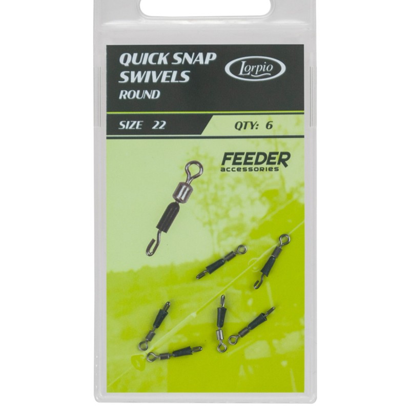 Łącznik Lorpio Quick Snap Swivel Round Nr 22 (6 szt.) – szybkozłączka do zestawów finezyjnych