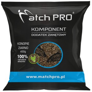 Top Konopie Ziarno MatchPro 400g – naturalny dodatek do zanęt płociowych i karpiowych