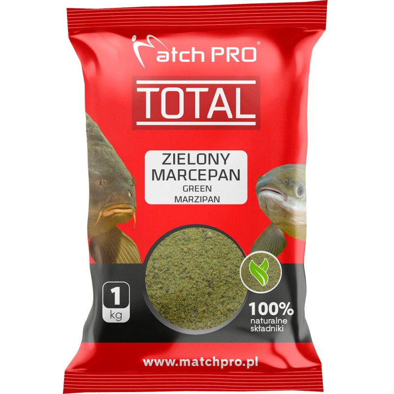 Zanęta TOTAL ZIELONY MARCEPAN MatchPro 1kg – skuteczna zanęta na karpie i leszcze