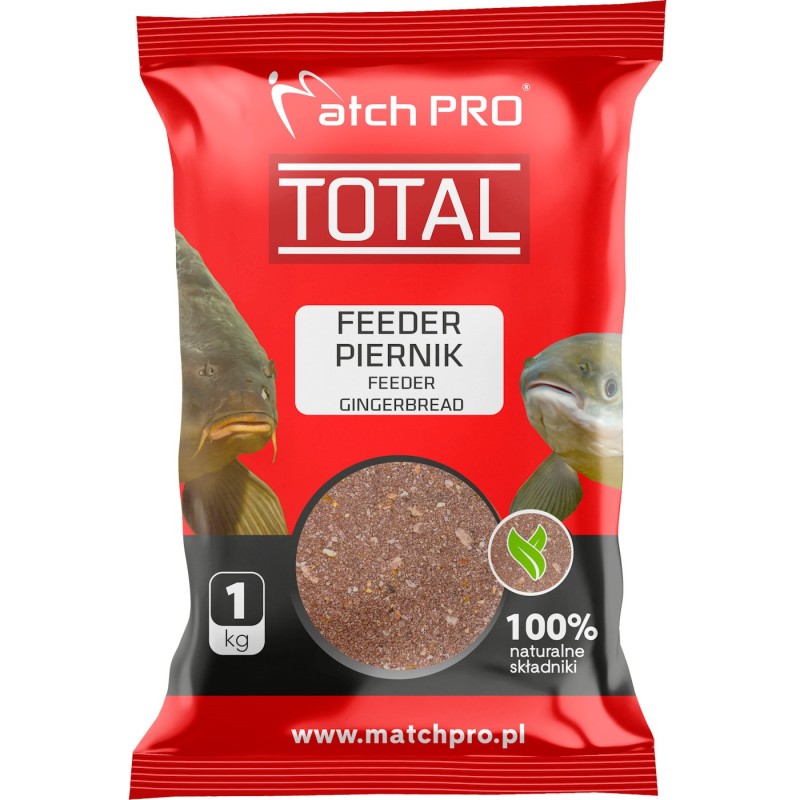 Zanęta TOTAL FEEDER PIERNIK MatchPro 1kg – skuteczna piernikowa zanęta do feedera