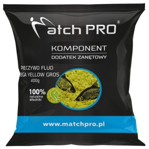 Top Pieczywo Fluo Mega Yellow Gros MatchPro 400g – żółty fluo dodatek do zanęt na leszcze i karpie