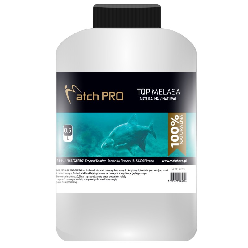 Top Melasa Naturalna MatchPro 500ml – naturalny dodatek do zanęt karpiowych i leszczowych