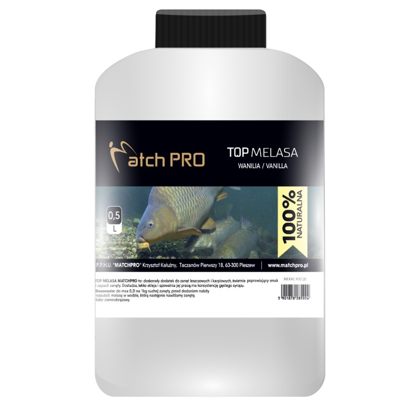 Top Melasa Wanilia MatchPro 500ml – słodki dodatek do zanęt karpiowych i leszczowych