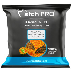 Top Pieczywo Fluo Mix Gros Żółto-Pomarańczowe MatchPro 500g – kolorowy dodatek do zanęt na leszcze i karpie