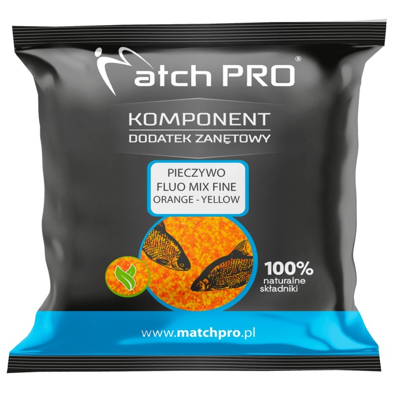 Top Pieczywo Fluo Mix Fine Żółto-Pomarańczowe MatchPro 500g – drobny, kolorowy dodatek do zanęt