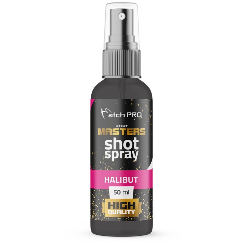 Dip Masters Shot Spray Halibut MatchPro – intensywny spray o zapachu halibuta