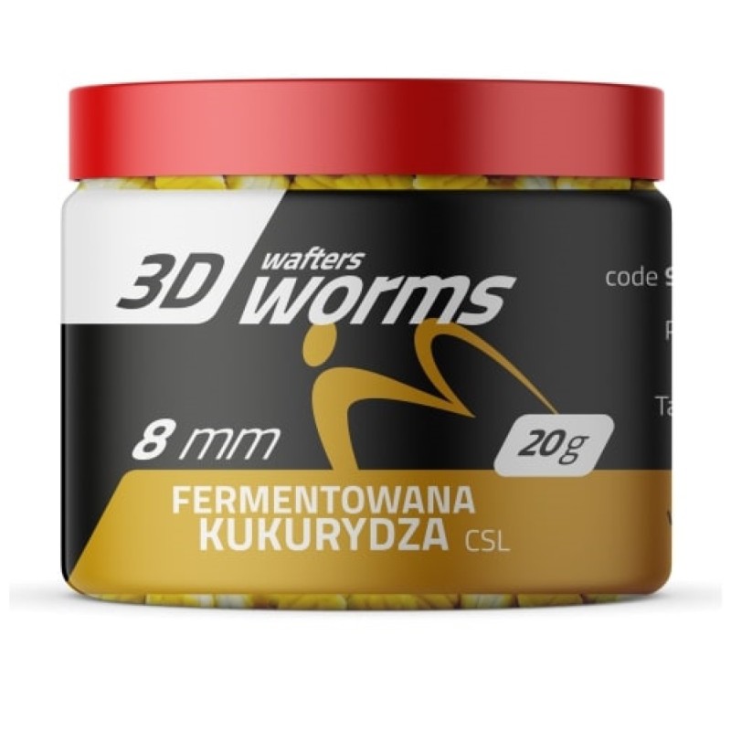 Top Worms Wafters Duo CSL 8mm MatchPro – przynęta method feeder kukurydziana