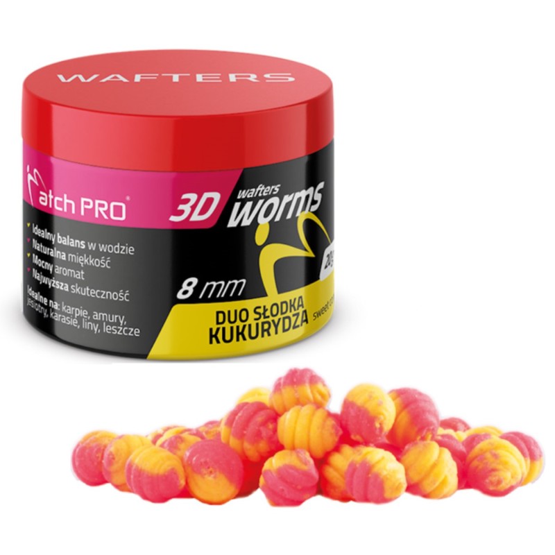 Top Worms Wafters Duo Sweet Corn 8mm MatchPro – przynęta słodka kukurydza feeder