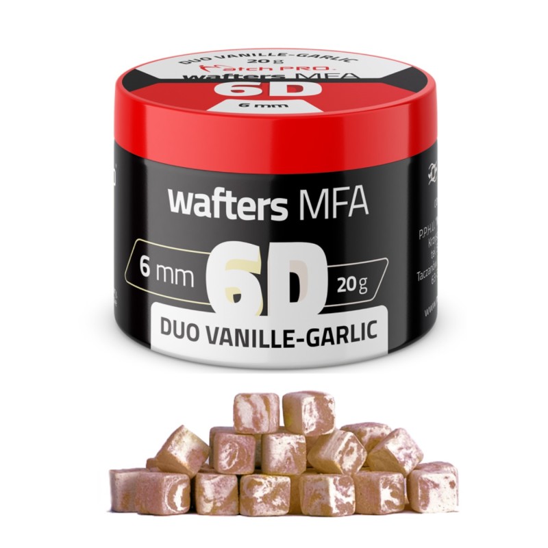 6D Wafters MFA Duo Wanilia–Czosnek 6x6mm MatchPro – przynęty method feeder