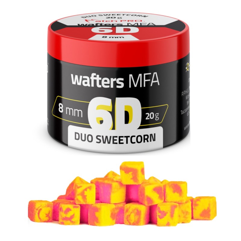 6D Wafters MFA Duo Sweet Corn 8x8mm MatchPro – przynęta feeder