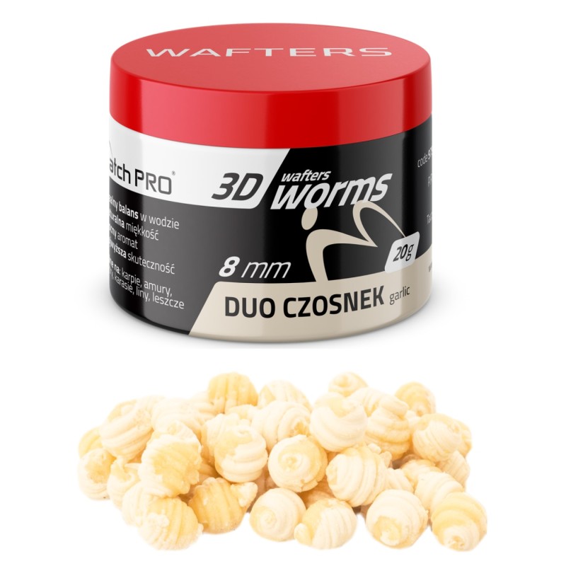 Top Worms Wafters Duo Czosnek 8mm MatchPro – przynęta czosnkowa feeder