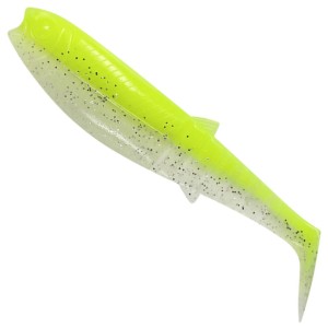 Savage Gear Cannibal Shad B 6.8CM 3G Fluo Yellow Glow – guma świecąca na sandacza i okonia