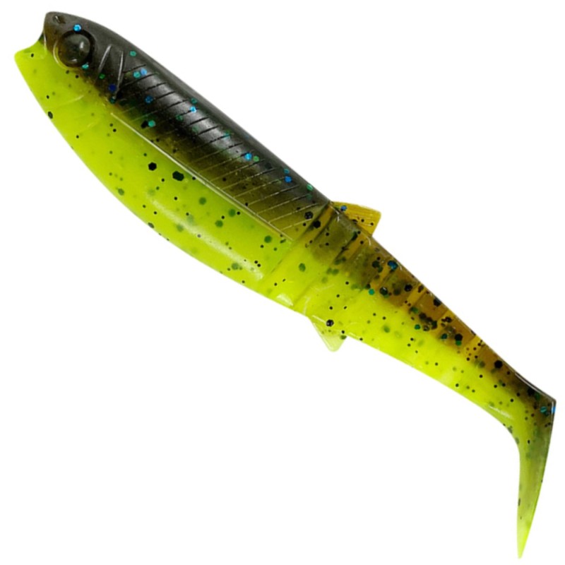 Savage Gear Cannibal Shad 8CM 5G Chartreuse Pumpkin – jaskrawa guma na okonia i sandacza