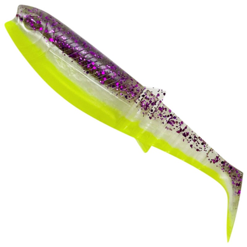 Guma Savage Gear Cannibal Shad 10 cm 9 g Purple Glitter Bomb – Skuteczna guma z brokatem i UV