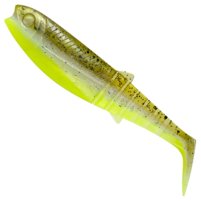 Guma Savage Gear Cannibal Shad 12.5 cm 20 g Green Pearl Yellow – Skuteczna przynęta na szczupaka i sandacza