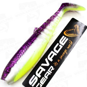 Savage Gear Cannibal Shad 12.5cm Purple Glitter Bomb – skuteczna guma na drapieżniki