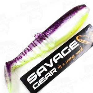 Savage Gear Cannibal Shad 12.5cm Purple Glitter Bomb – skuteczna guma na drapieżniki