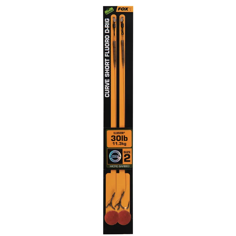 Przypony Fox Edges Curve Short Fluoro D-Rig 2 30lb