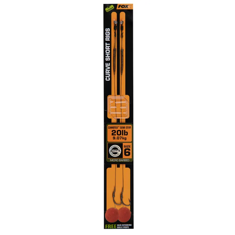 Przypony Karpiowe Fox Edges Curve Short nr 6