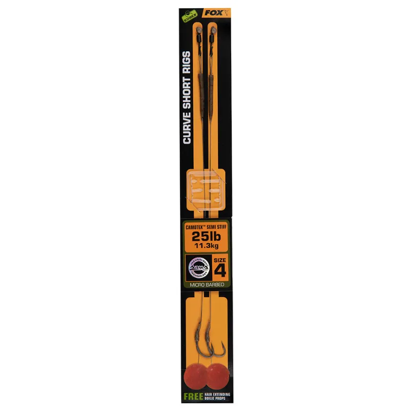 Przypony Karpiowe Fox Edges Curve Short nr 4
