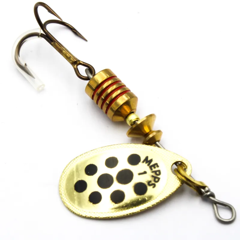 Mepps Aglia Deco złota / czarne kropki nr 1 – błystka obrotowa na okonia i pstrąga