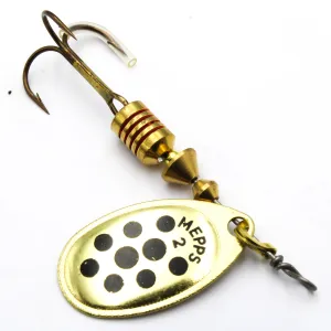 Mepps Aglia Deco złota / czarne kropki nr 2 – błystka obrotowa na okonia i szczupaka