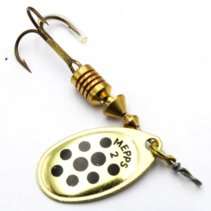 Mepps Aglia Deco złota / czarne kropki nr 2 – błystka obrotowa na okonia i szczupaka