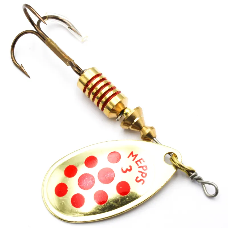 Mepps Aglia Deco Złota Czerwone Kropki nr 3 – klasyczna obrotówka 6,5 g
