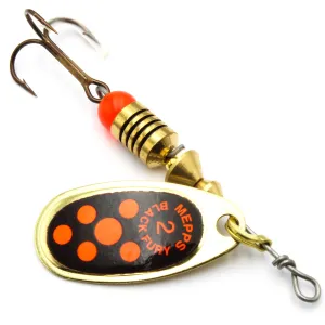 Błystka Mepps BLACK FURY złoty / czerwone kropki 2 – uniwersalna obrotówka na drapieżniki