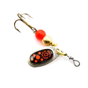 Błystka Mepps BLACK FURY srebro / czerwone kropki 0 – ultralekka obrotówka na pstrągi i okonie